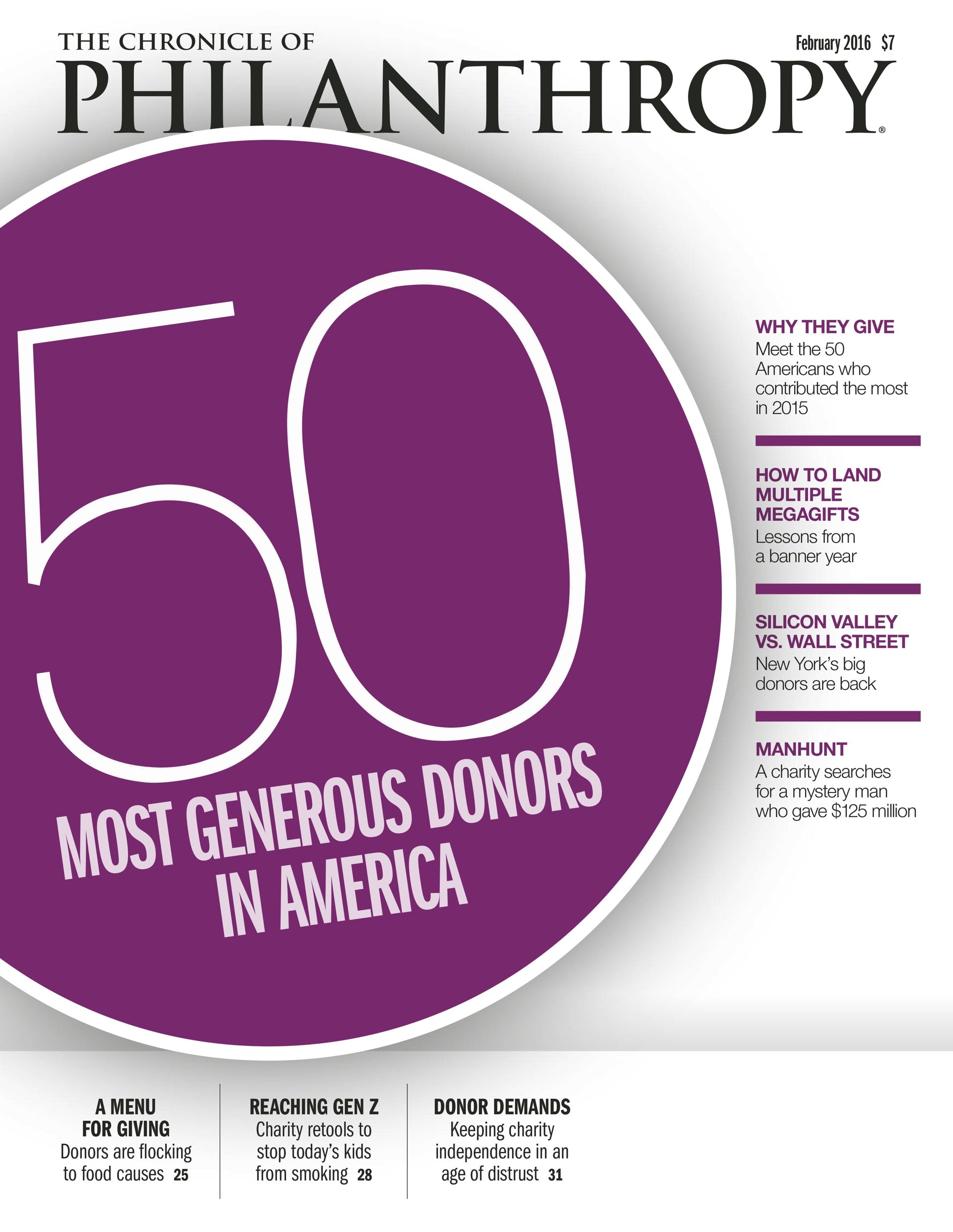 The Chronicle of Philanthropy, February 2016