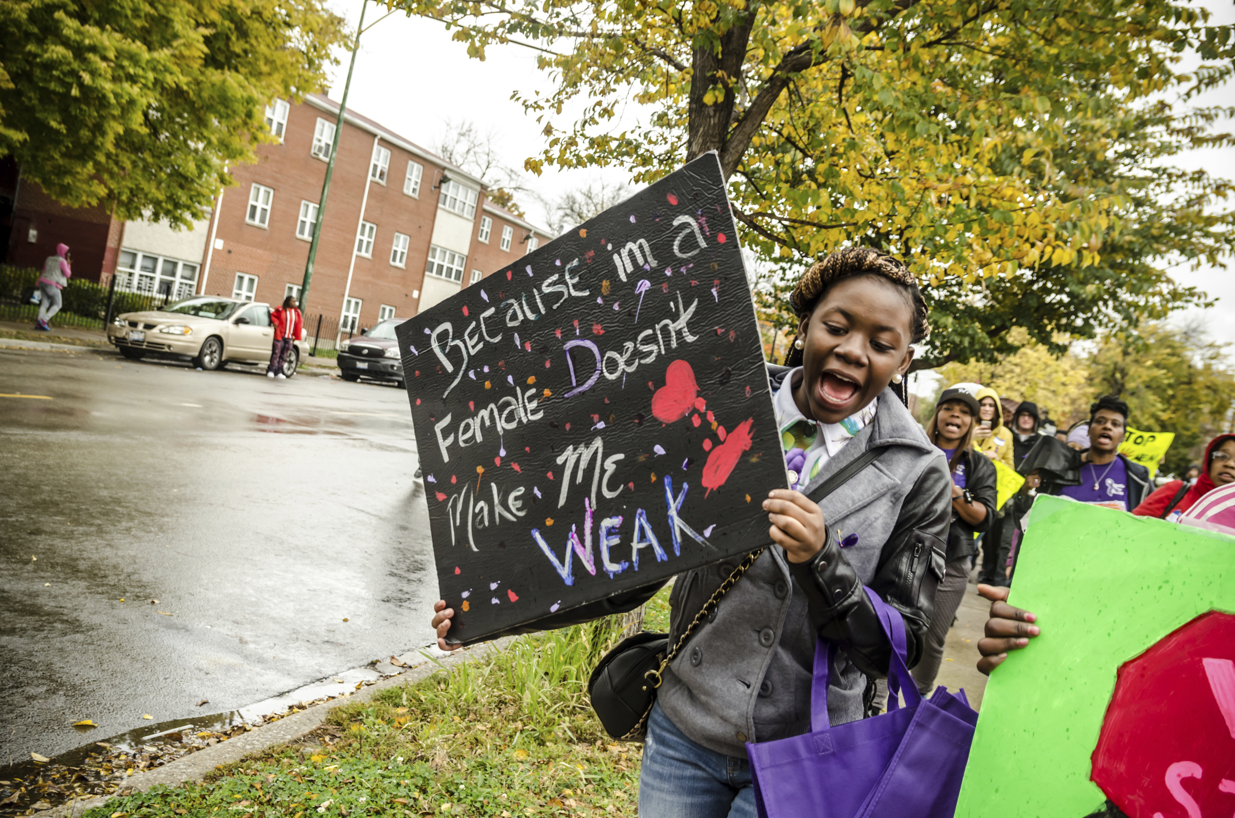 Young women participate in an event for A Long Walk Home, a Novo Foundation grantee dedicated to ending gender-based violence. 