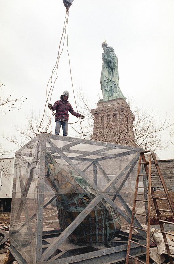 AN ICON’S MAKEOVER: Millions of Americans paid to restore the Statue of Liberty in the mid-1980s.