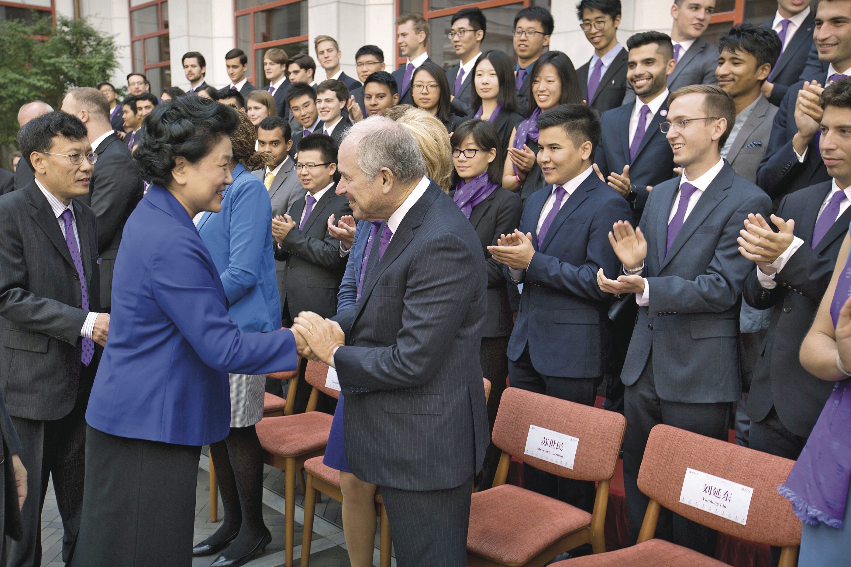 Schwarzman donated $100 million to create a master’s degree program in China
in part because he feared a rising tide of U.S. populism would lead to a backlash against an important economic partner.