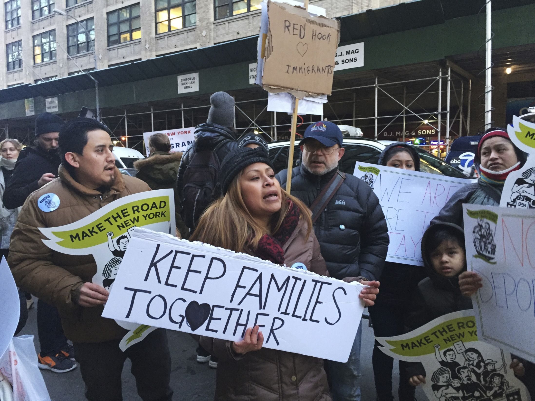 Among many other things, volunteers for Make the Road New York get people out to protests and rallies.
