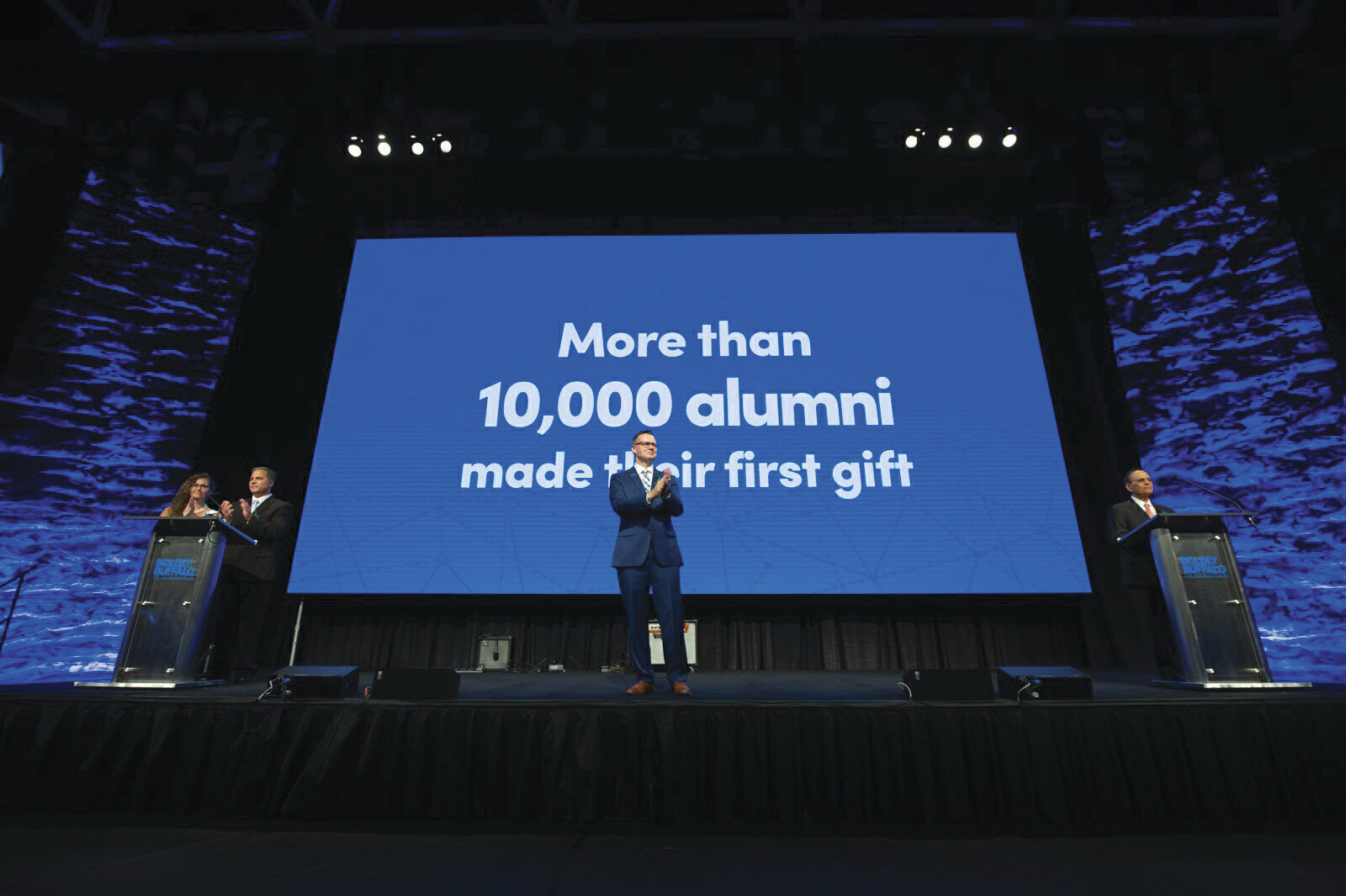 The University at Buffalo’s capital campaign isn’t slowing down. It’s on pace to top its 2019 fiscal-year goal of $70 million.