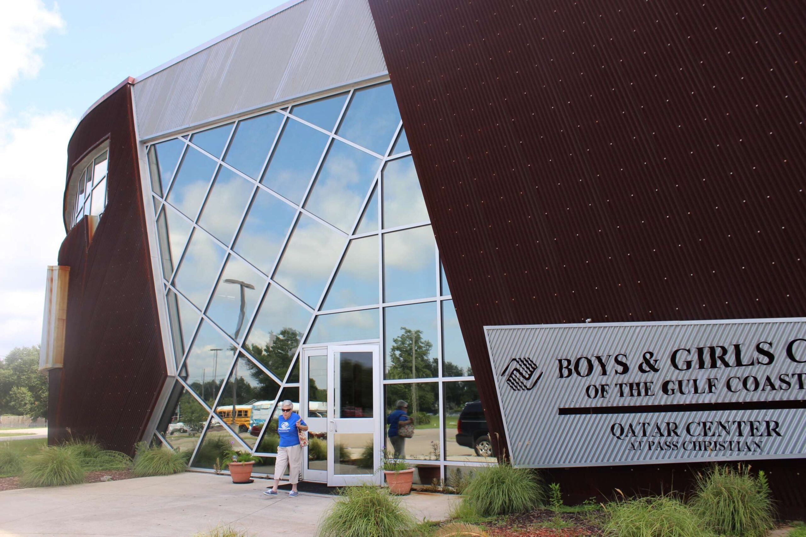 Board member Ricky Ingargiola leaves a Boys and Girls Clubs facility in Pass Christian, Miss., that was named in honor of the Arab nation that donated $5 million  to help the organization rebuild following Hurricane Katrina. 