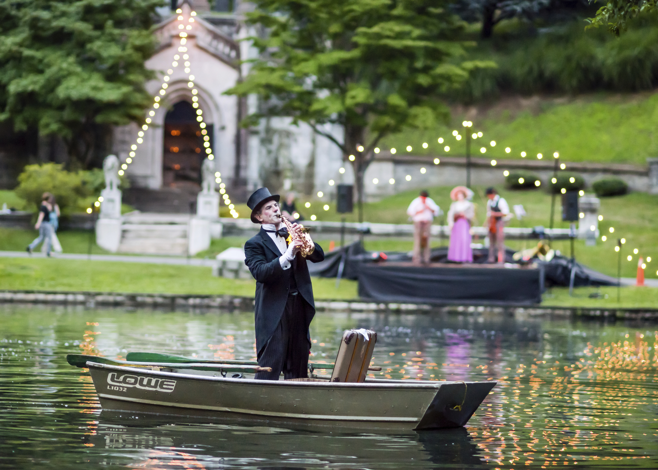 
A Night at Niblo’s Garden, an annual highlight of Green-Wood’s unconventional programming, features circus acts and readings that evoke the spirit of a Victorian-era New York impresario who held similar entertainments at his wife’s mausoleum.