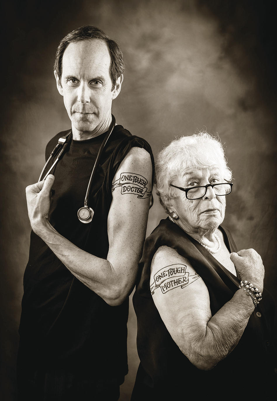 Gert Boyle, who pledged $100-million last year to support the Knight Cancer Institute, cuts up with Brian Druker, the organization’s director.