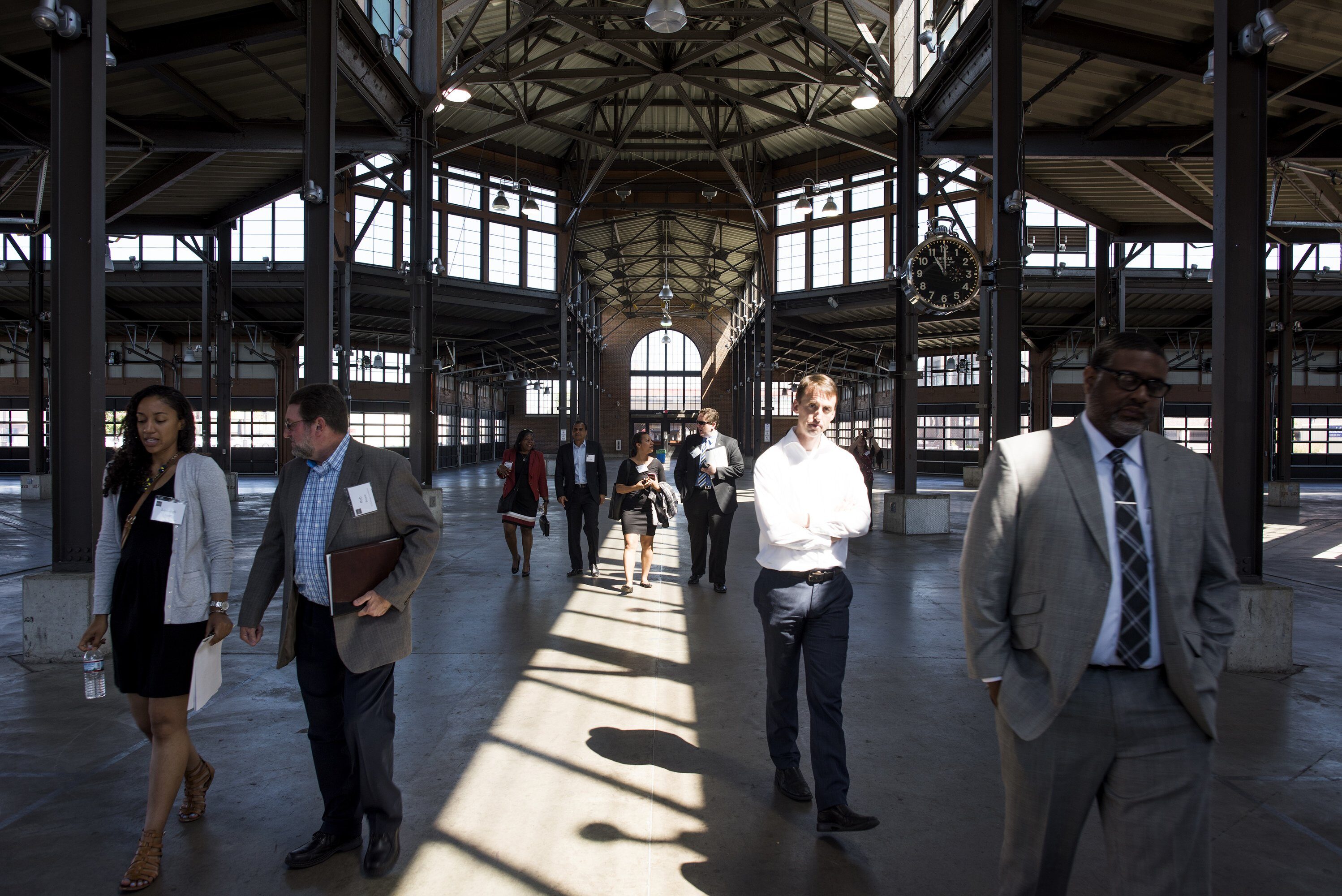 CITY OF HOPE: Officials from West Virginia grant makers and nonprofits tour the home of Detroit’s 125-year-old Eastern Market on a quiet day. To help spark the city’s turnaround, foundations invested in the market’s neighborhood and its entrepreneurs. 