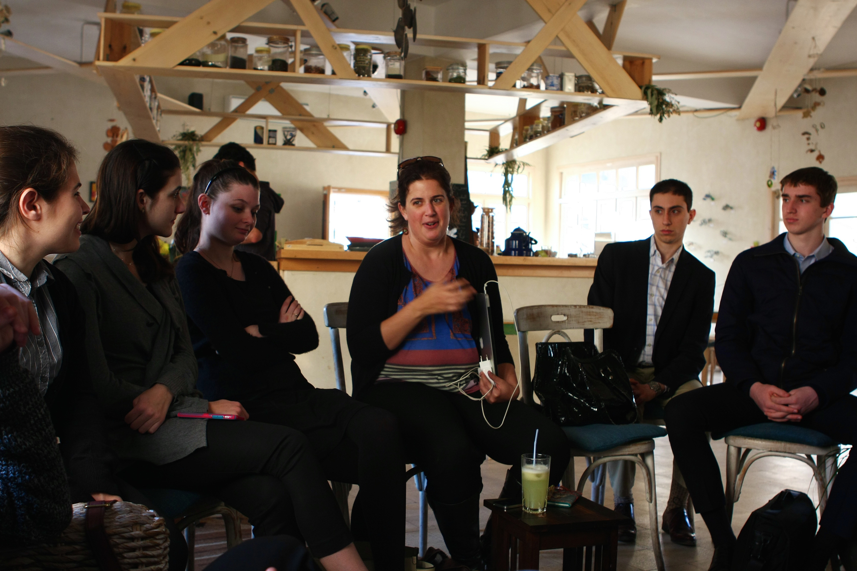 Becca Heller leads training for a group of U.S. law students in Amman, Jordan in March 2015.