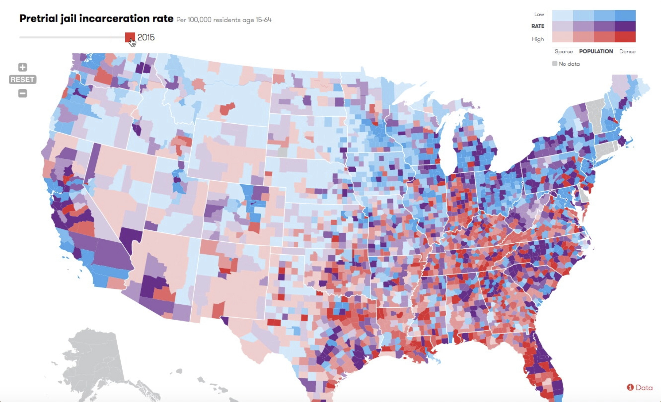 Vera research identified county-by-county incarceration rates for the first time.