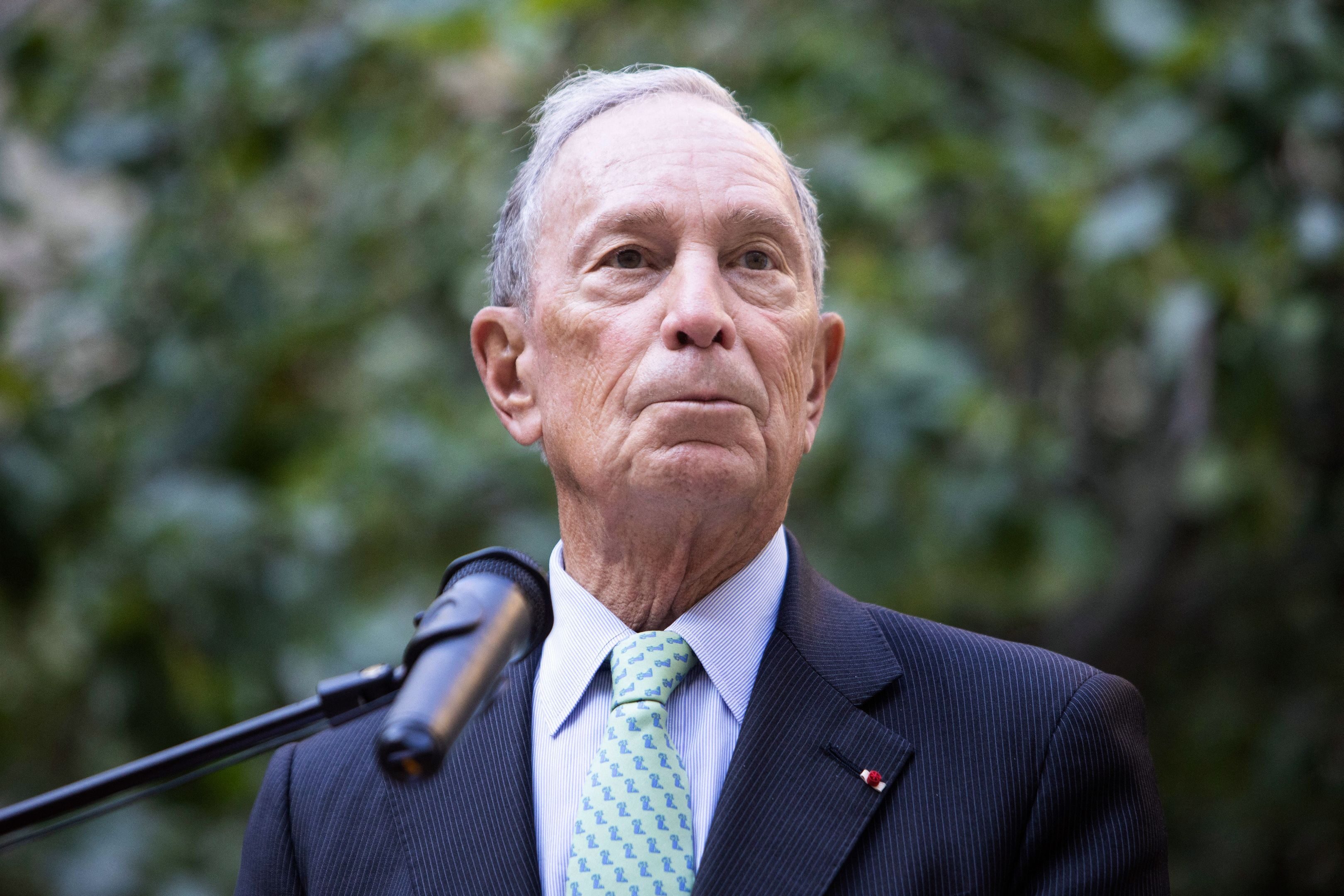 Former New York mayor Michael Bloomberg at an event in Paris, on Sept. 17, 2021.