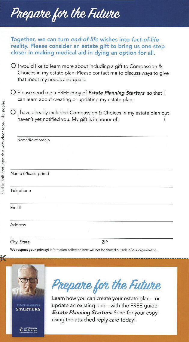 Compassion &amp; Choices: Getting Everyone Involved in Seeking Bequests 2