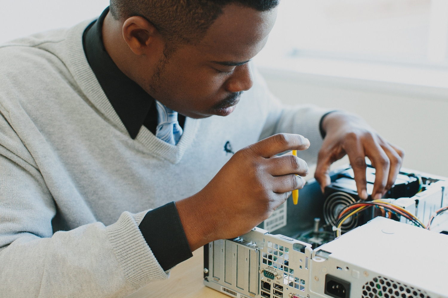 Ninety percent of the students Per Scholas trains for jobs in technology are people of color.
