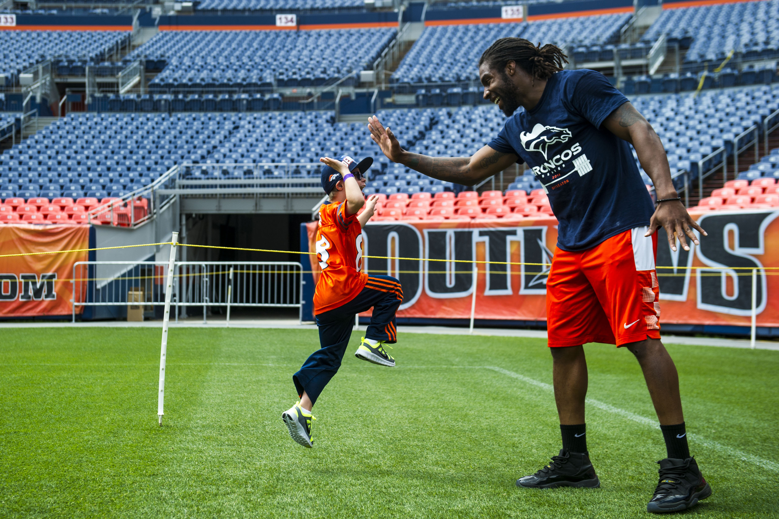 The Denver Broncos have given $538,000 to charity, and the team, including David Bruton, has worked with many local charities, including a Bronco’s clinic at the National Sports Center for the Disabled.