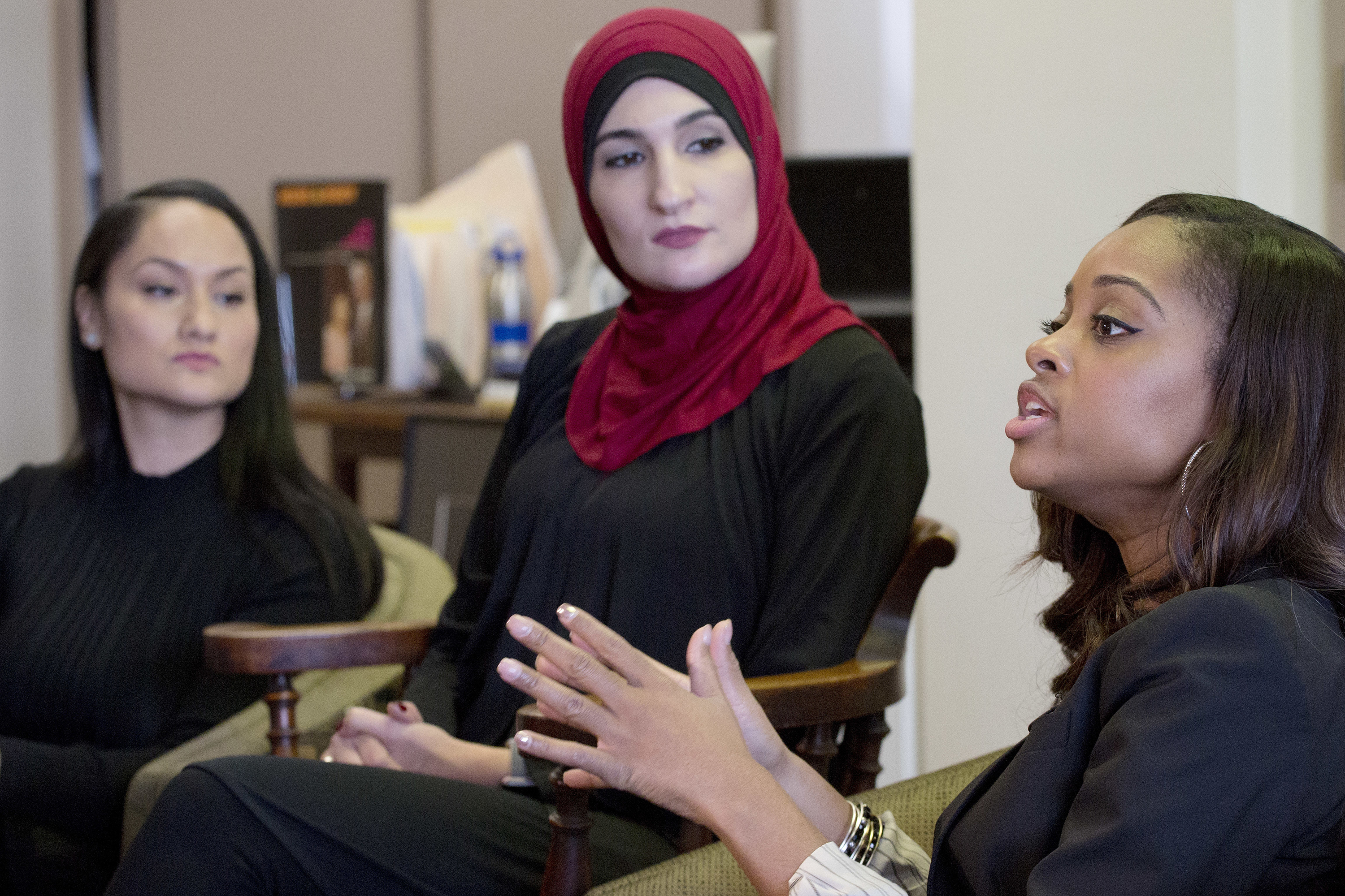 This isn’t the first time that Women’s March co-chairs Carmen Perez, Tamika Mallory, and Linda Sarsour have worked together as organizers. In 2015, they led a walk from New York to Washington to protest police brutality.