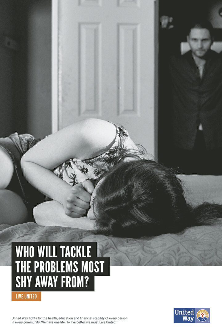 A ‘GRITTY’ UNITED WAY: The organizations new promotions take a blunt approach to problems like domestic violence. 