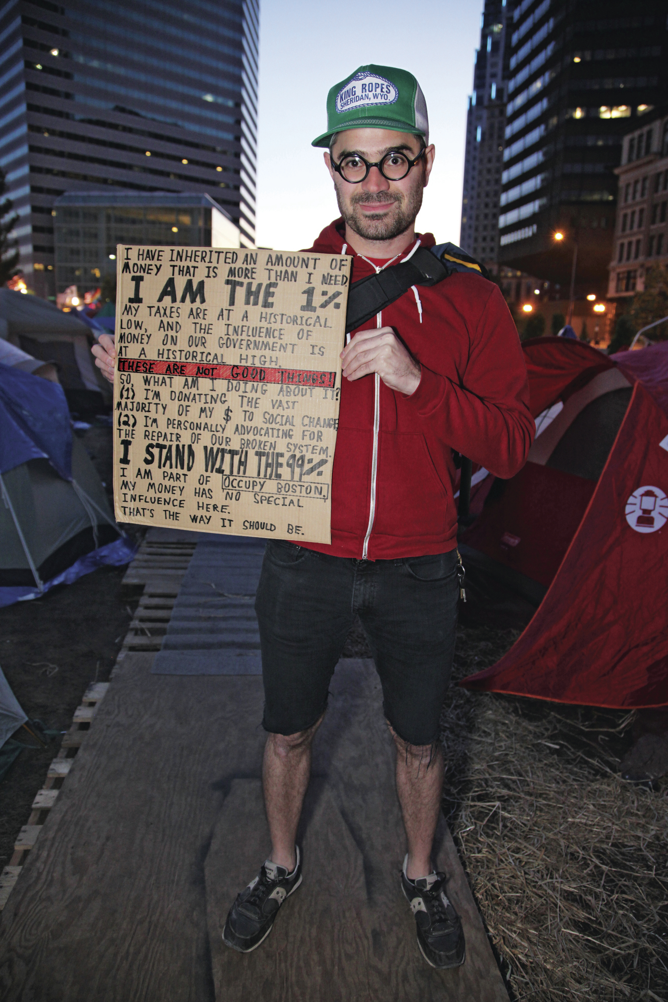 SIGN OF THE TIMES: Farhad Ebrahimi, heir to a tech fortune, started the Chorus Foundation to support grass-roots environmental and economic activism in rural and working-class communities. “Ours is a progressive populism that’s about real democracy and inclusivity,” he says.