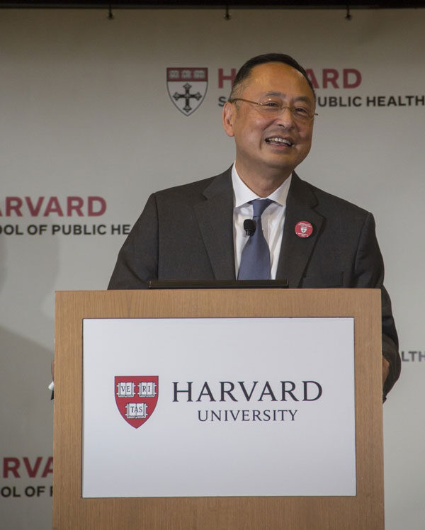 Gerald Chan and his family made a $350-million pledge to Harvard University's school of public health in September 2014.