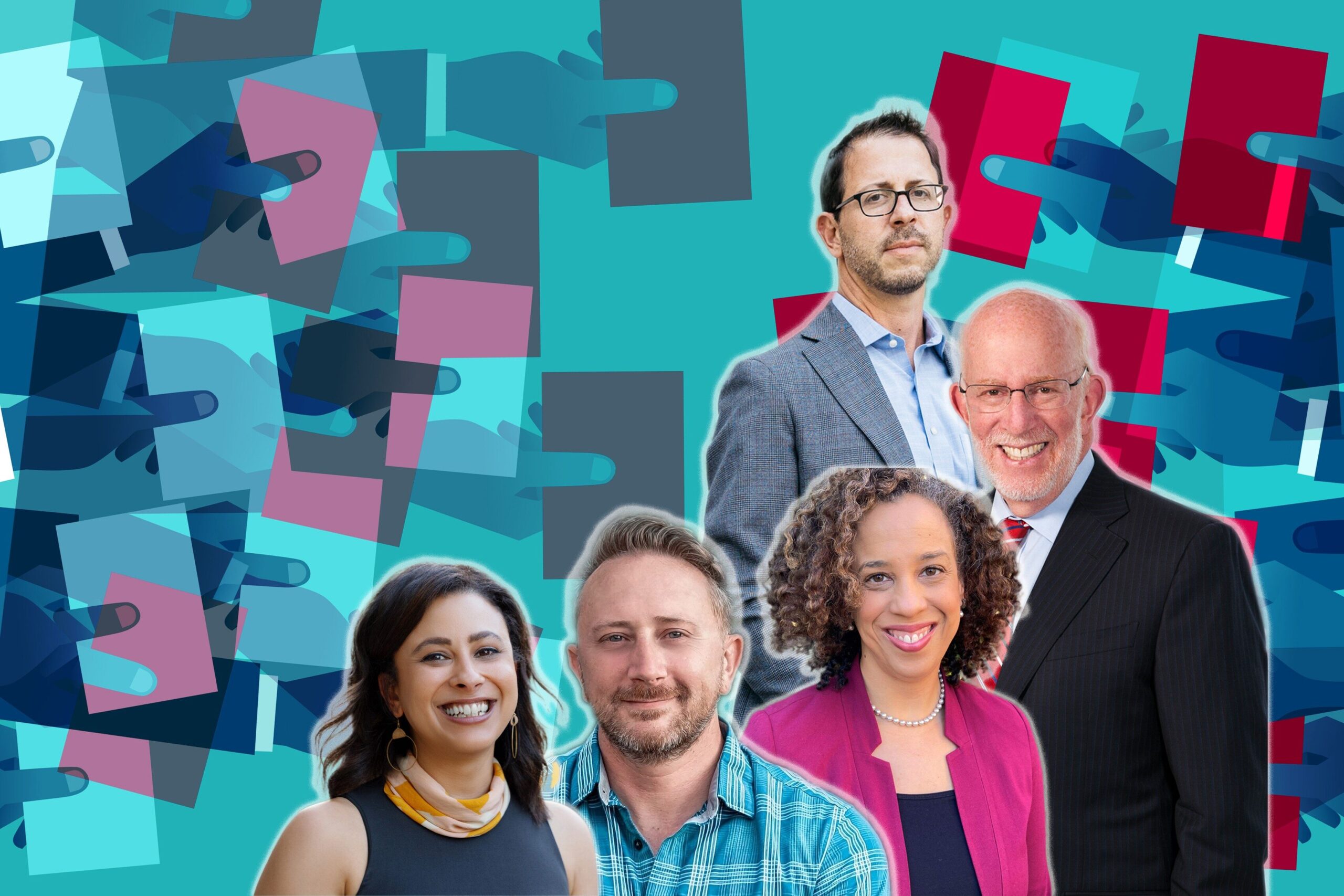 Tiana Epps-Johnson, from left, Ben Keiser, Ashley Quarcoo, Ian Bassin, and Ben Ginsberg.