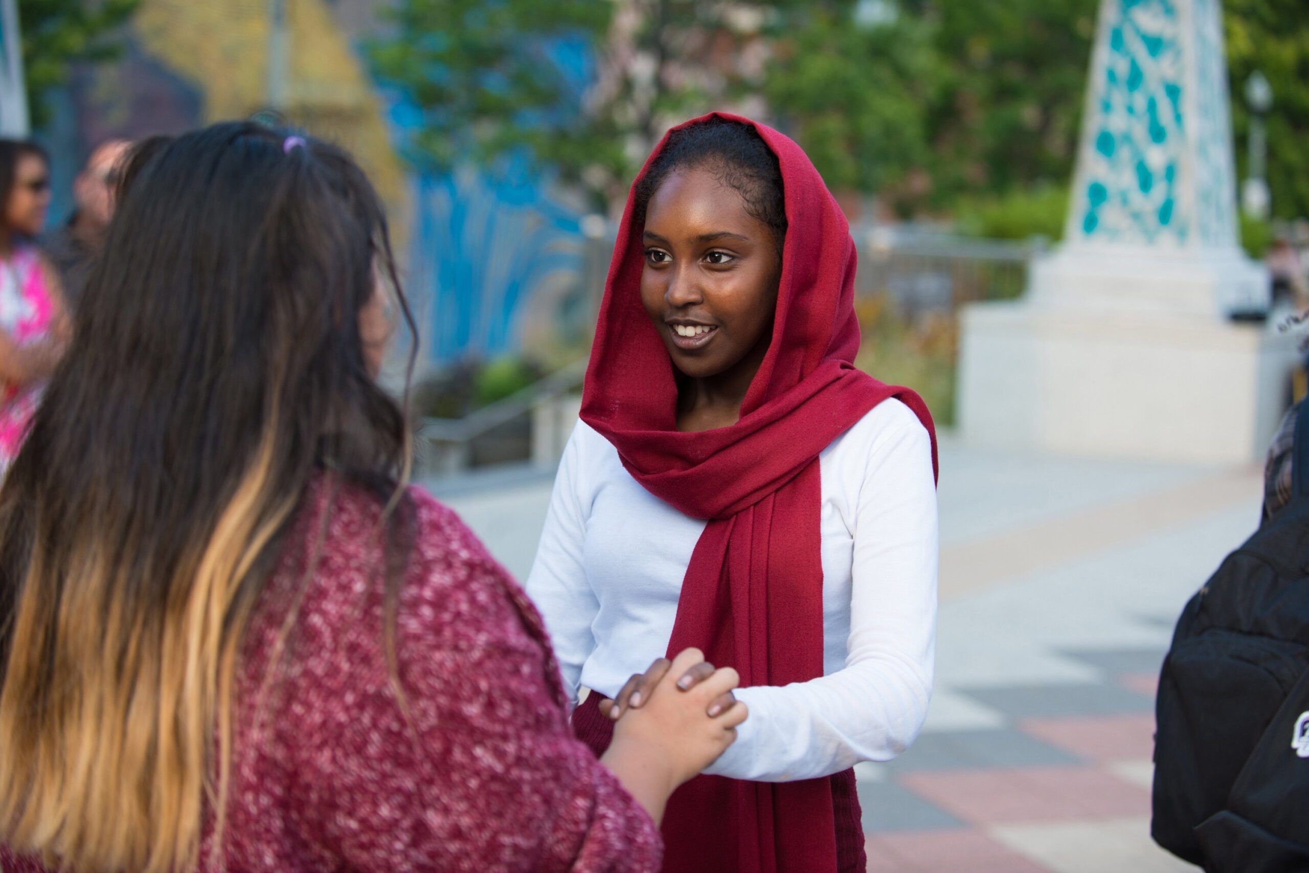 Visitors meet at Welcome Week 2019 in Dacatur, Georgia, an event sponsored by Welcome America. (Hector Amador)