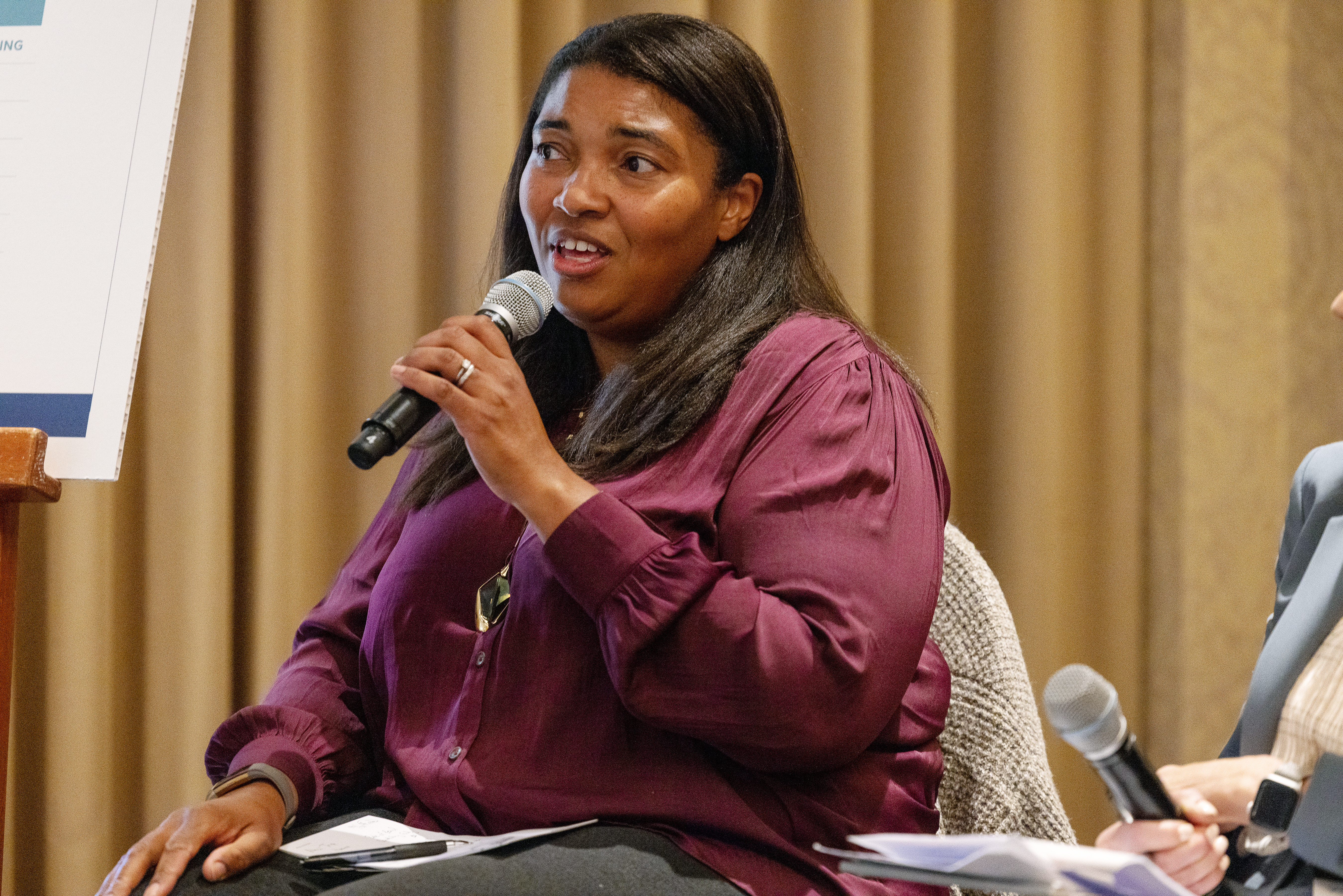 Kimberly Myers Hewlett speaks on a panel, Shifting Mindsets: Demystifying the Principles of Trust-Based Philanthropy, at the National Center for Family Philanthropy’s National Forum in October 2022. At the event, for which Kimberly co-chaired the planning and host committees, NCFP’s partnership with Pivotal Ventures and the Women’s Power and Influence Learning and Action Cohort was announced.