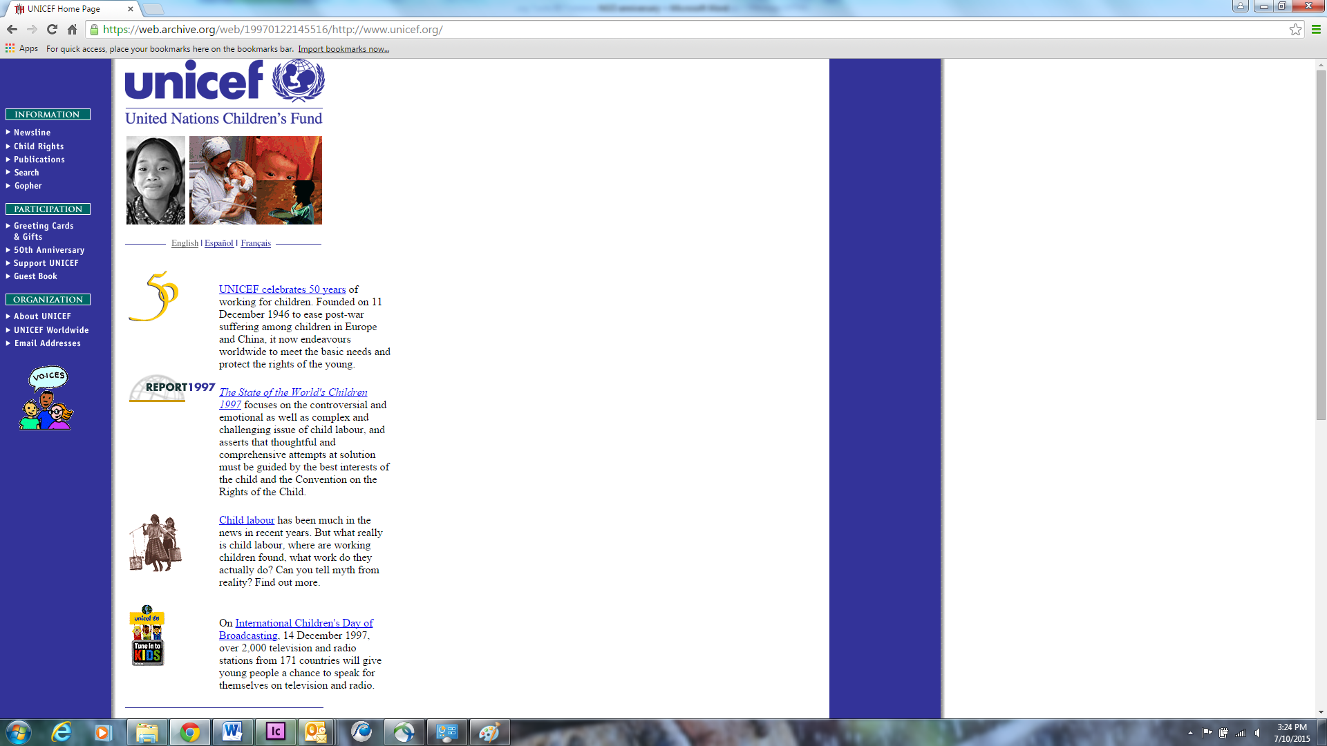 unicef.org on January 22, 1997