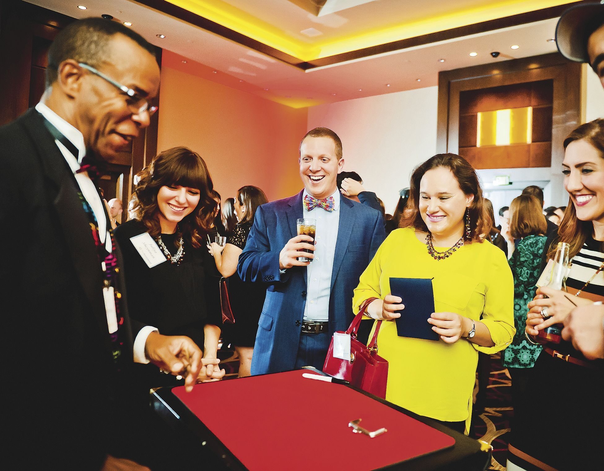 ROLLING THE DICE: The Associated's Generosity Gala, held in recent years at a Baltimore casino, has been popular with donors like Juliya Shenyman (second from left), Adam Yosim, Julia Bashyrov, and Carolyn Bakaev. 