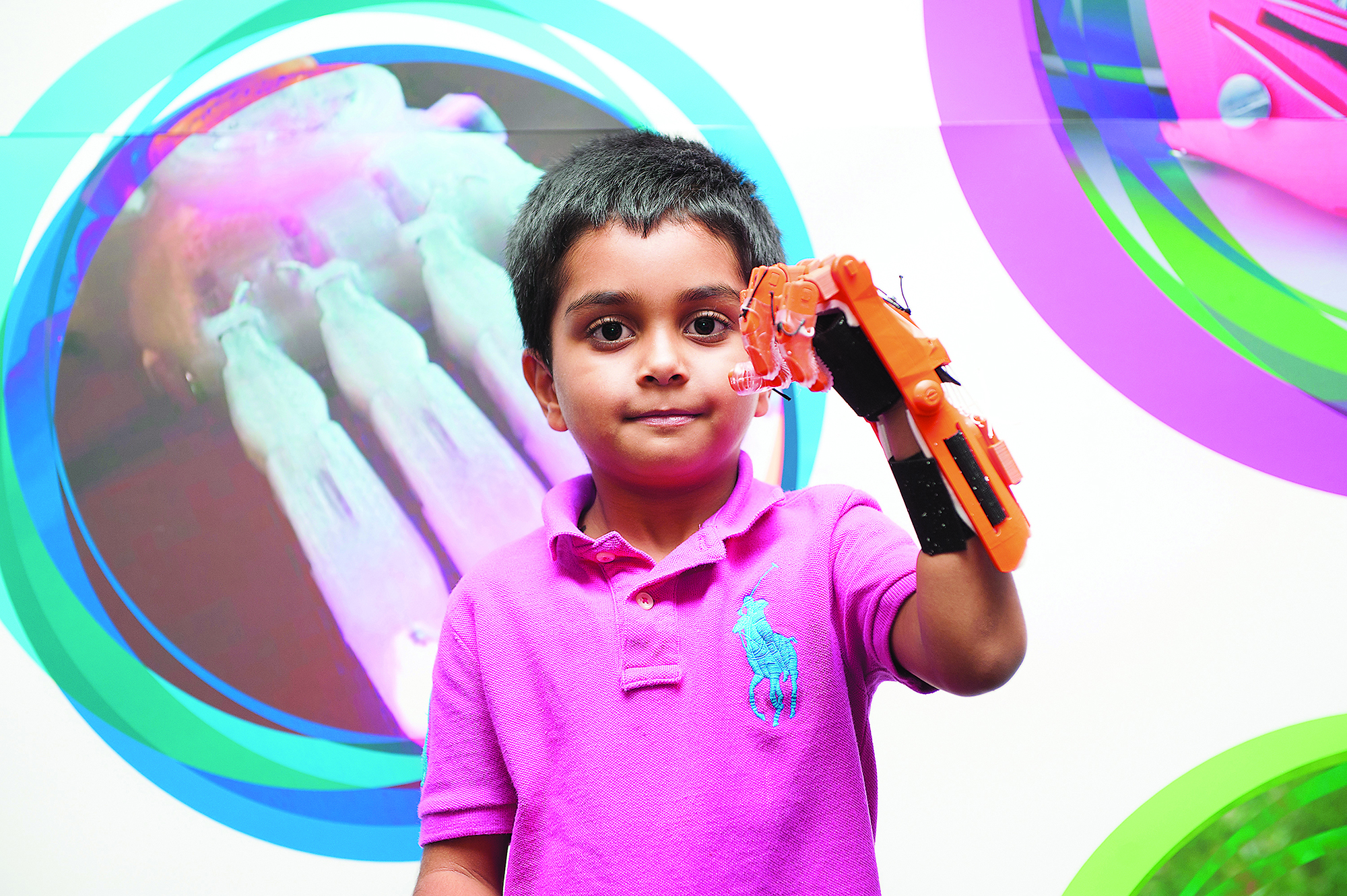 Aryan Jani-Thaker helped assemble his own prosthetic hand during an event run by the volunteer group e-NABLE.