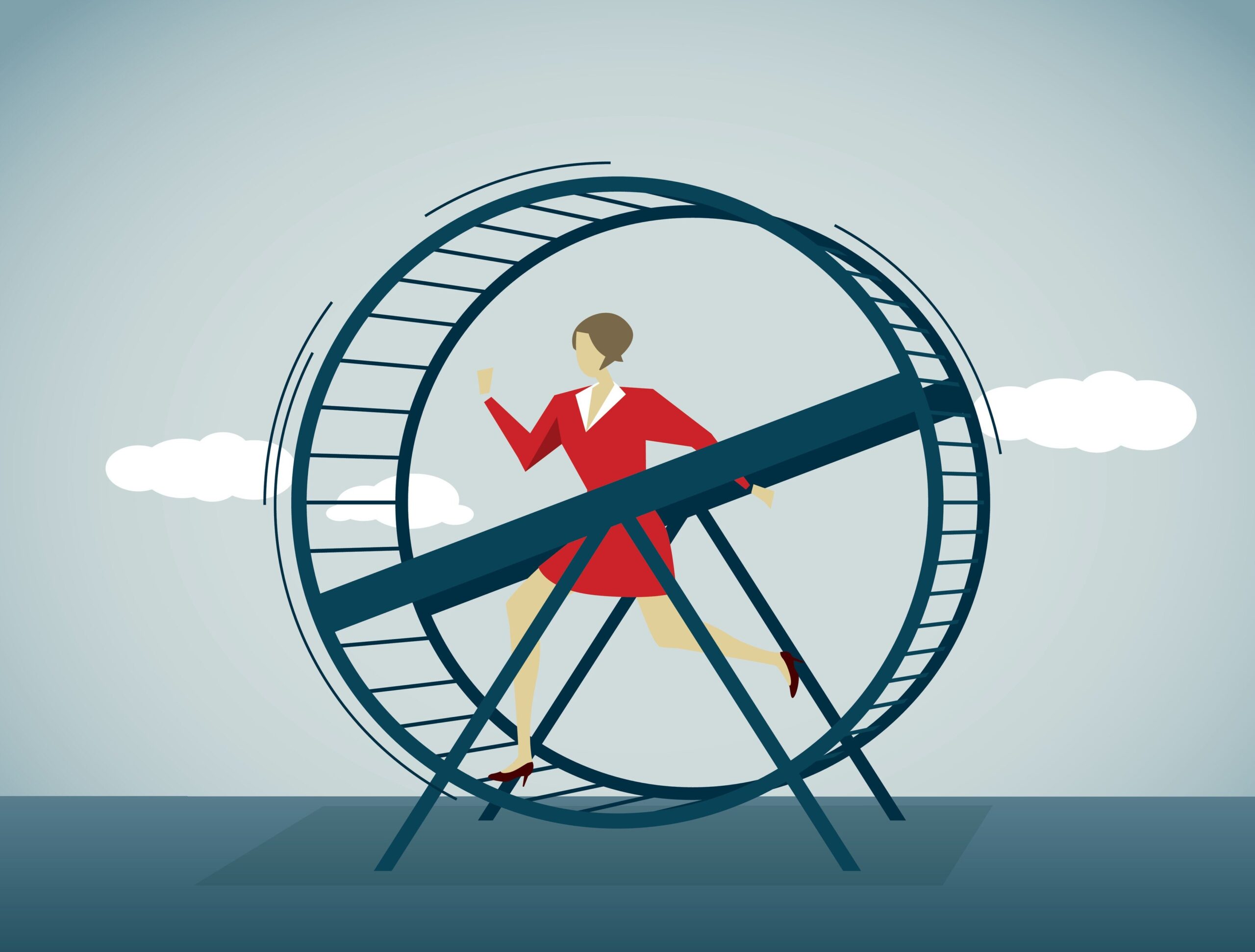 Woman on wheel. (iStock)