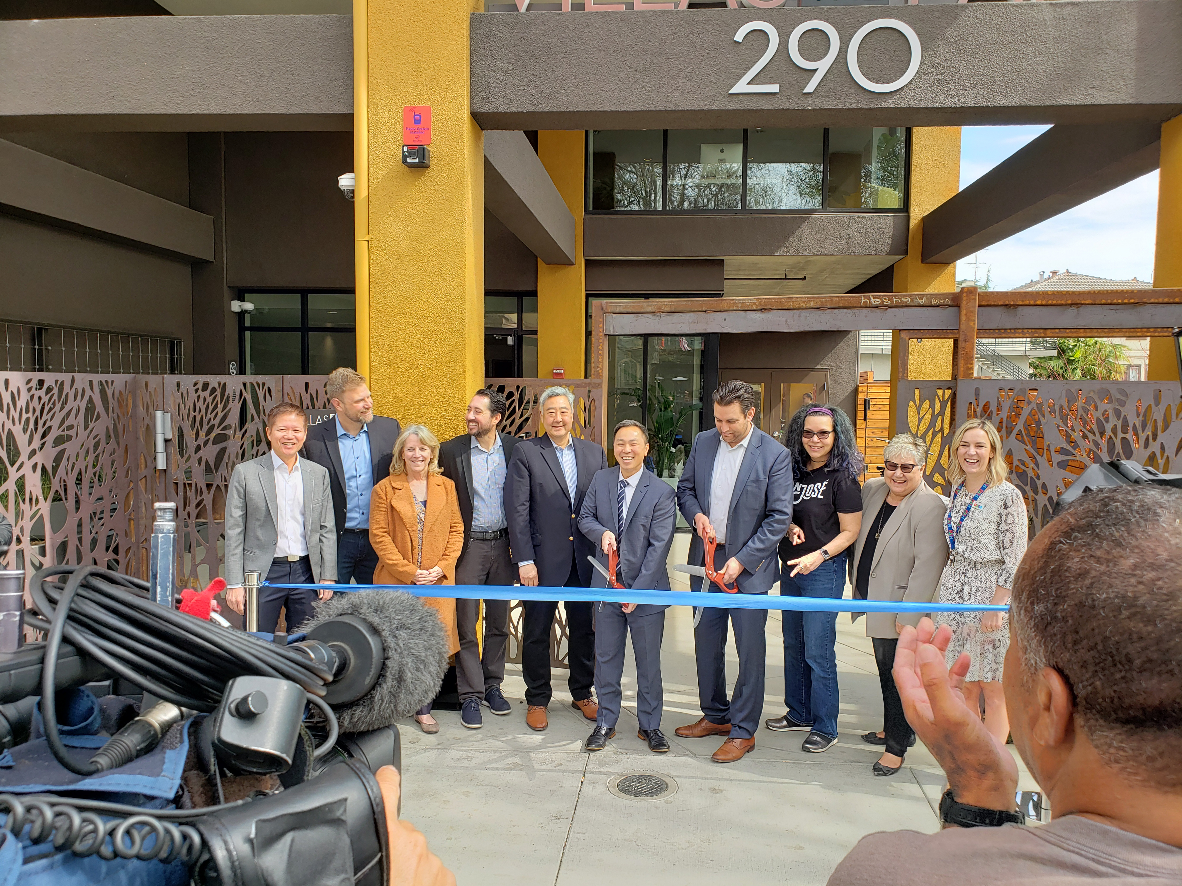 Democrats and Republicans have come together in Silicon Valley to fight homelessness through a mix of public policy changes, business spending, and philanthropy. Here, local leaders celebrate a new low-income housing project.