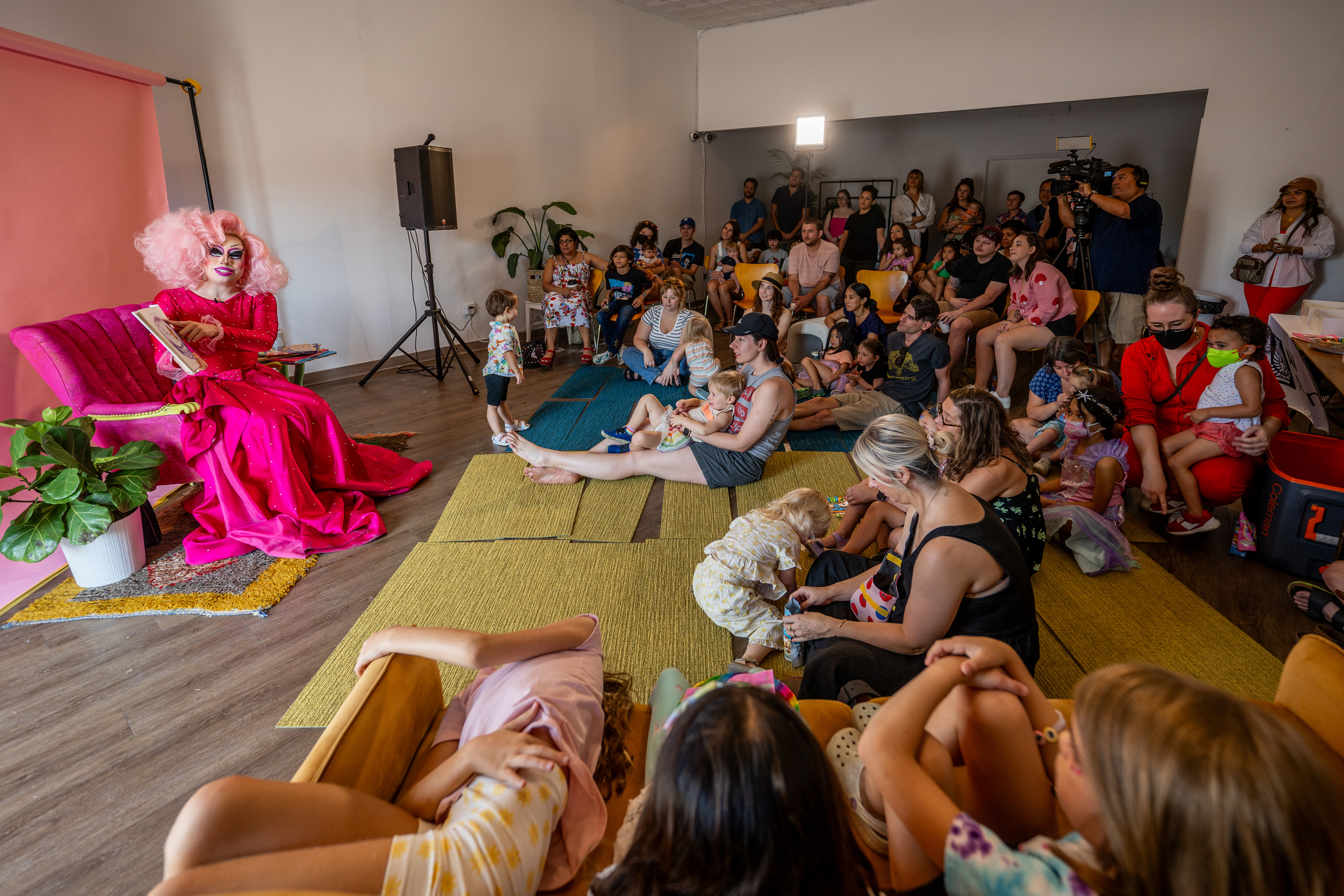 Co-author Beatrice Thomas, a.k.a. Black Benatar, at a Drag Story Hour in San Francisco in June 2023. (Jonathan Hamilt, Black Benatar, SF Chapter)