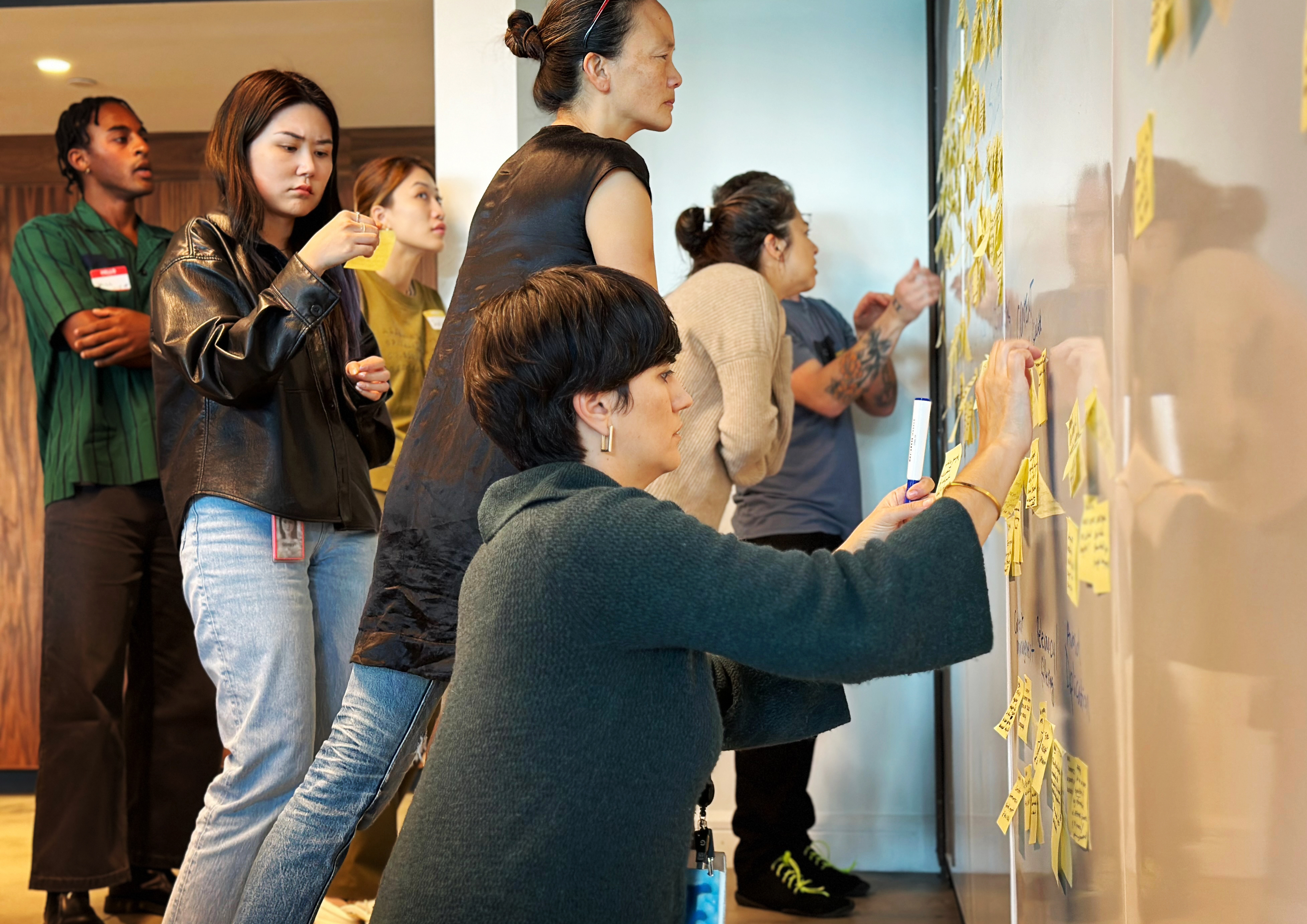 Members of Justicia Lab during a convening with other immigration justice groups and Google.org exploring ways to apply generative AI.