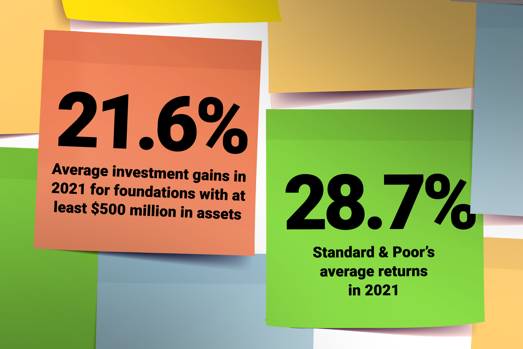 Illustration of post-it notes with numbers