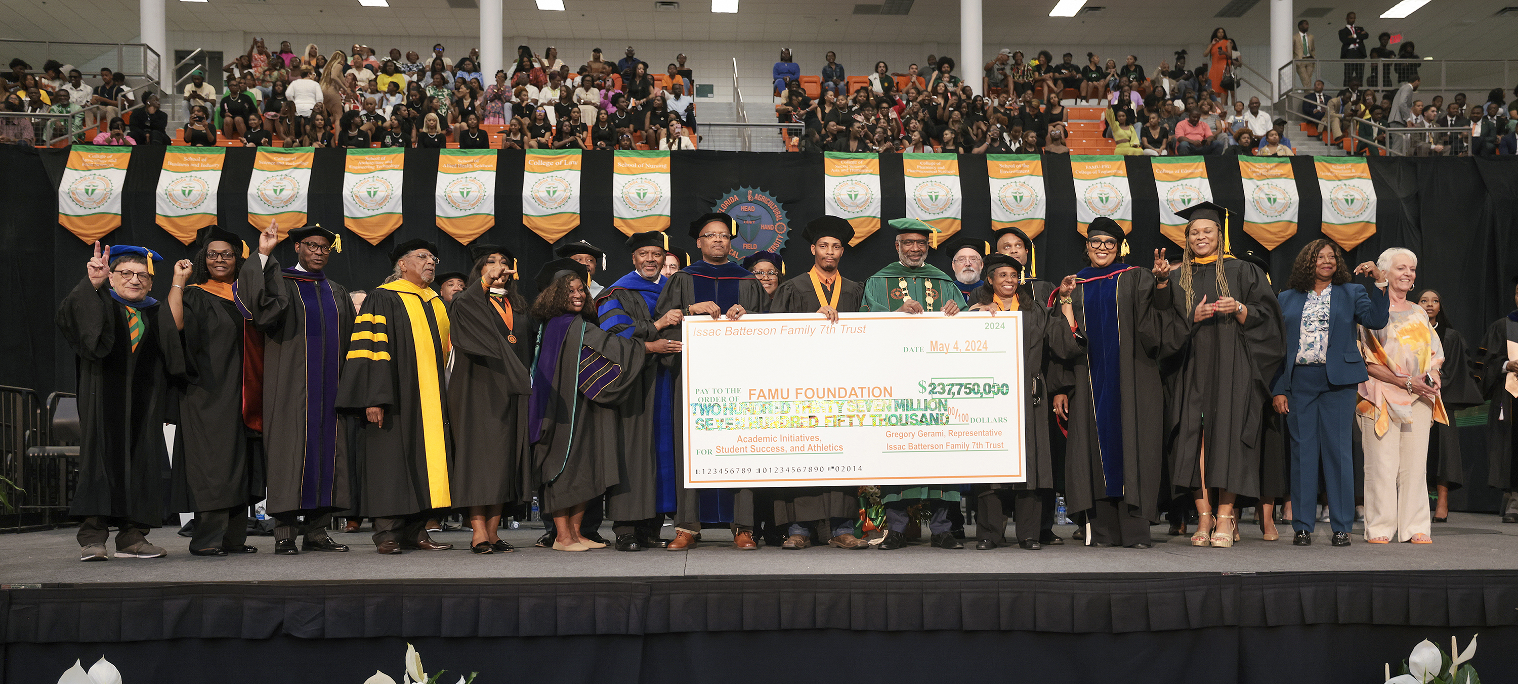 Florida A&M University celebrates its Spring 2024 Commencement with guest speaker Gregory Gerami, whose $237 million donation of stock to the school in May is now under scrutiny.