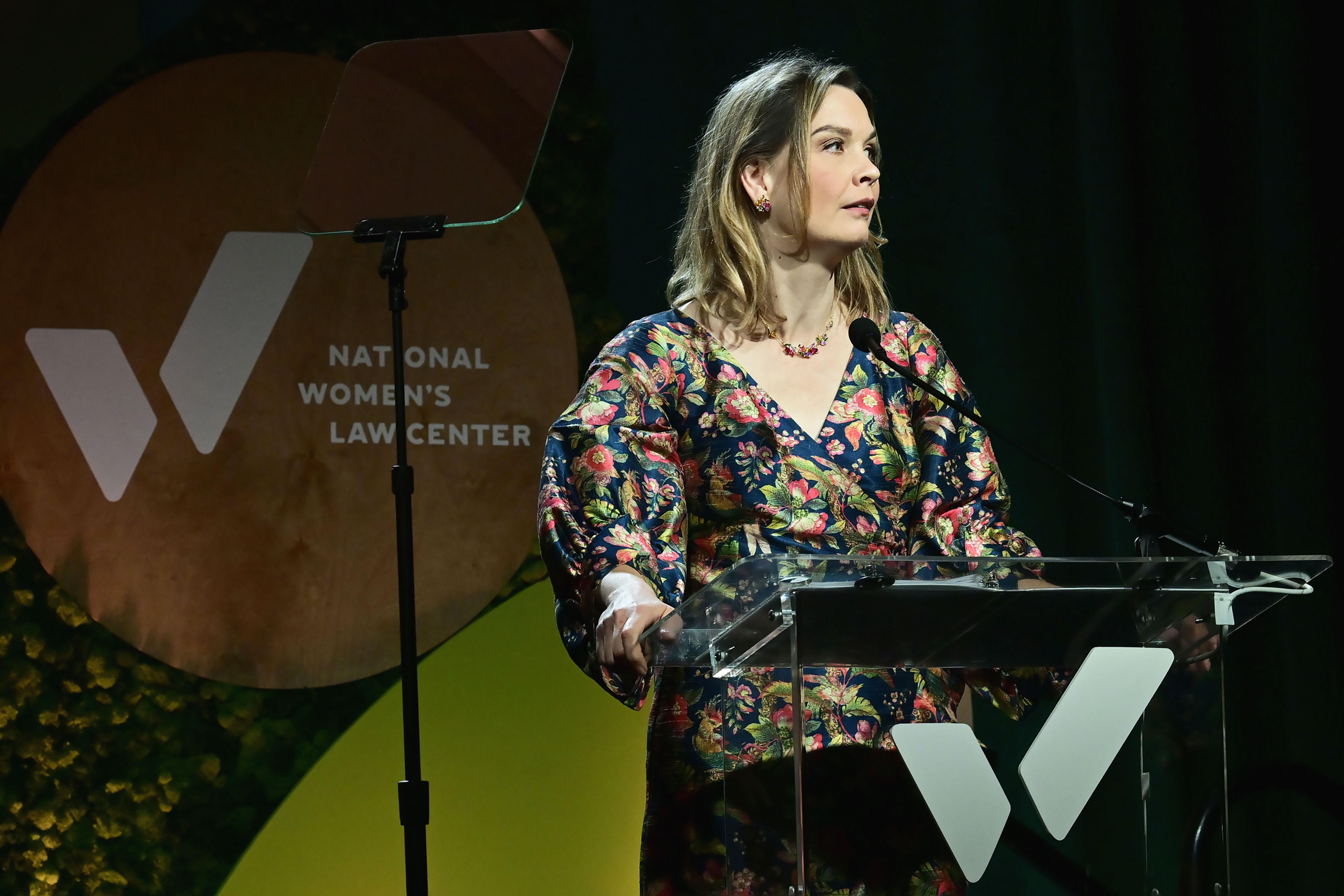 Emily Martin, chief program officer at National Women’s Law Center, speaks during the organization’s annual gala.