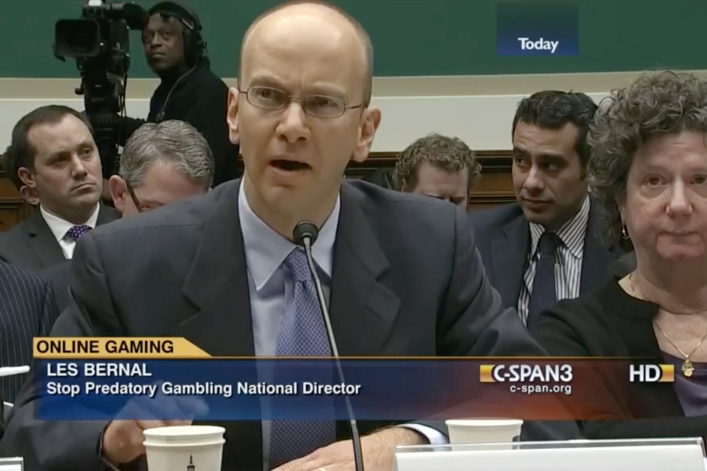 Les Bernal testifies in the House during a hearing on the regulation of online gambling in 2013. 