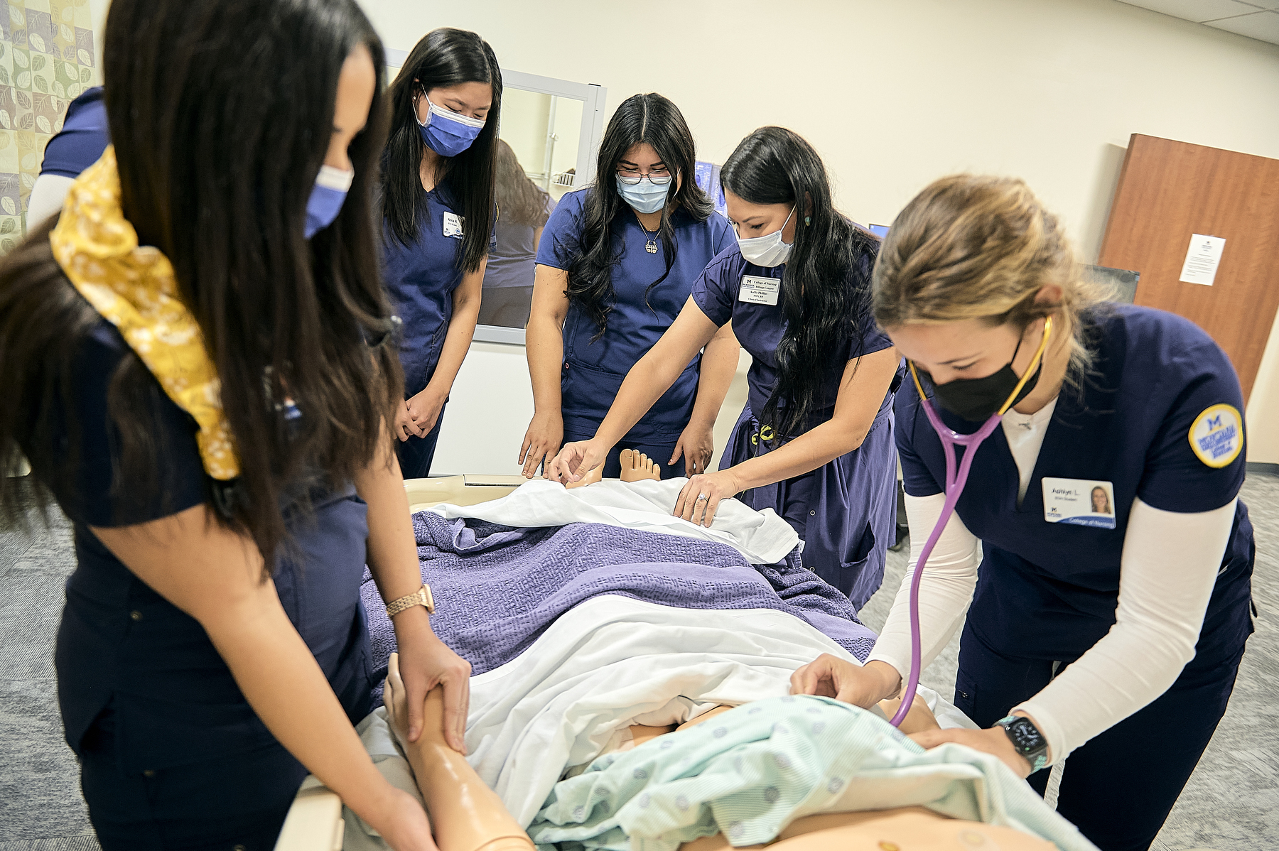 Montana State University College of Nursing students, faculty and staff at the MSU Billings campus Tuesday, Sept. 15, 2021.