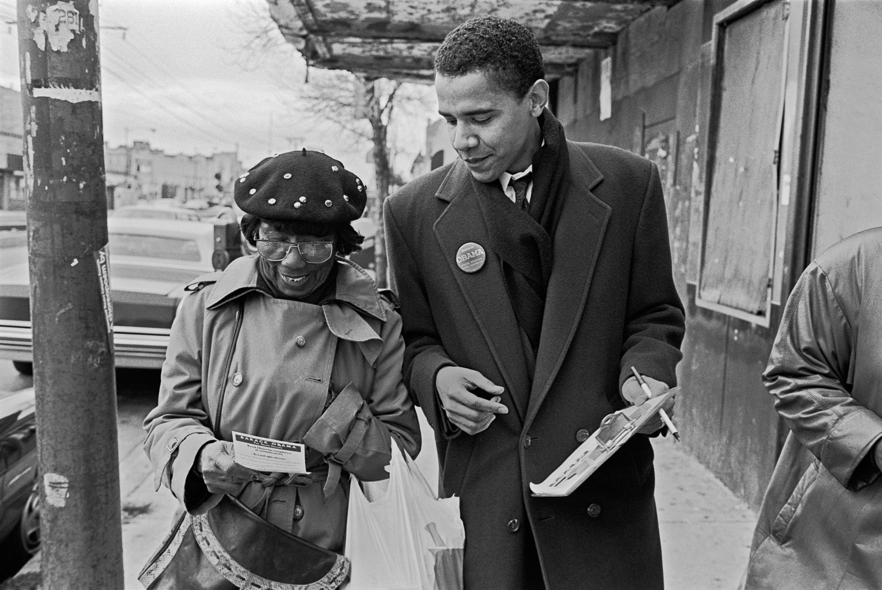 IN IT FOR LIFE: The president’s involvement with the nonprofit world goes back three decades to his work as a community organizer on Chicago’s South Side. 
