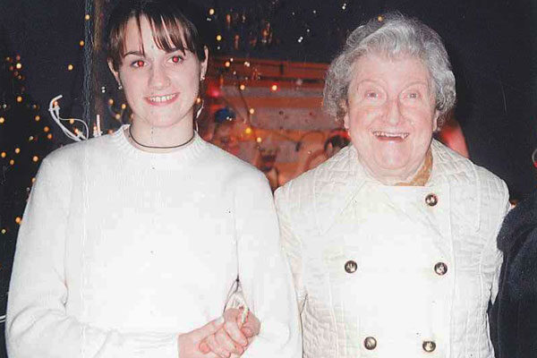 The author and her grandmother, Elsie Huber, in 1997.
