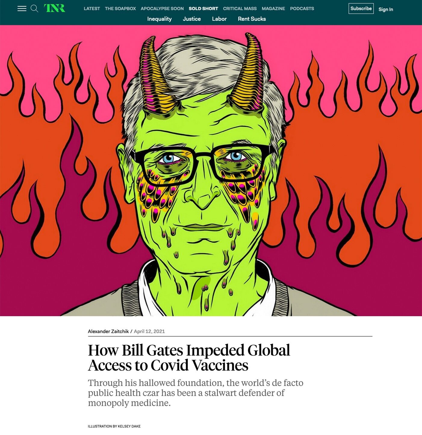 The New Republic article on Bill Gates.