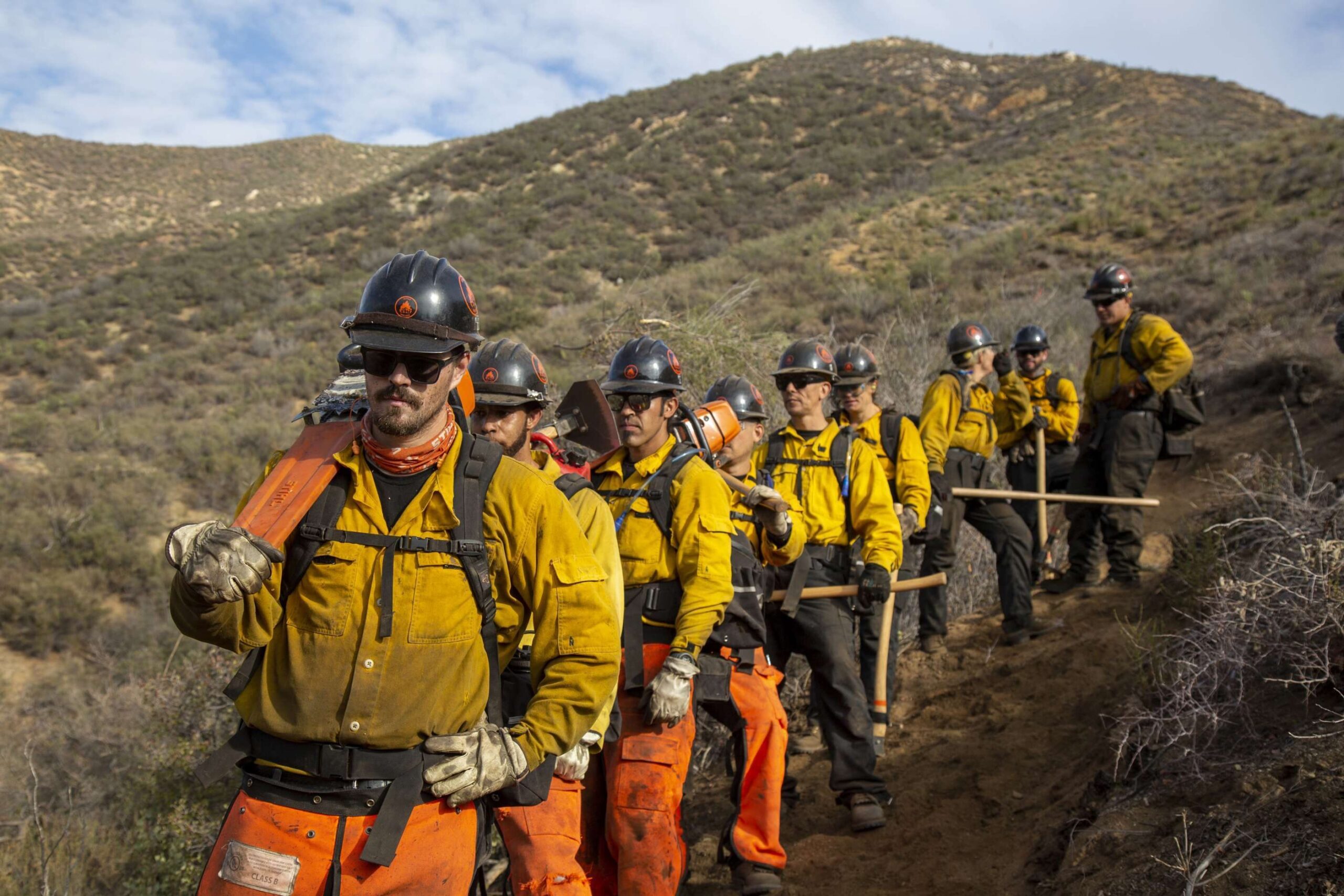 Firefighters from the Forestry and Fire Recruitment Program in the Angeles National Forest. Royal & Brandon were recent recipients of their Leadership Award.