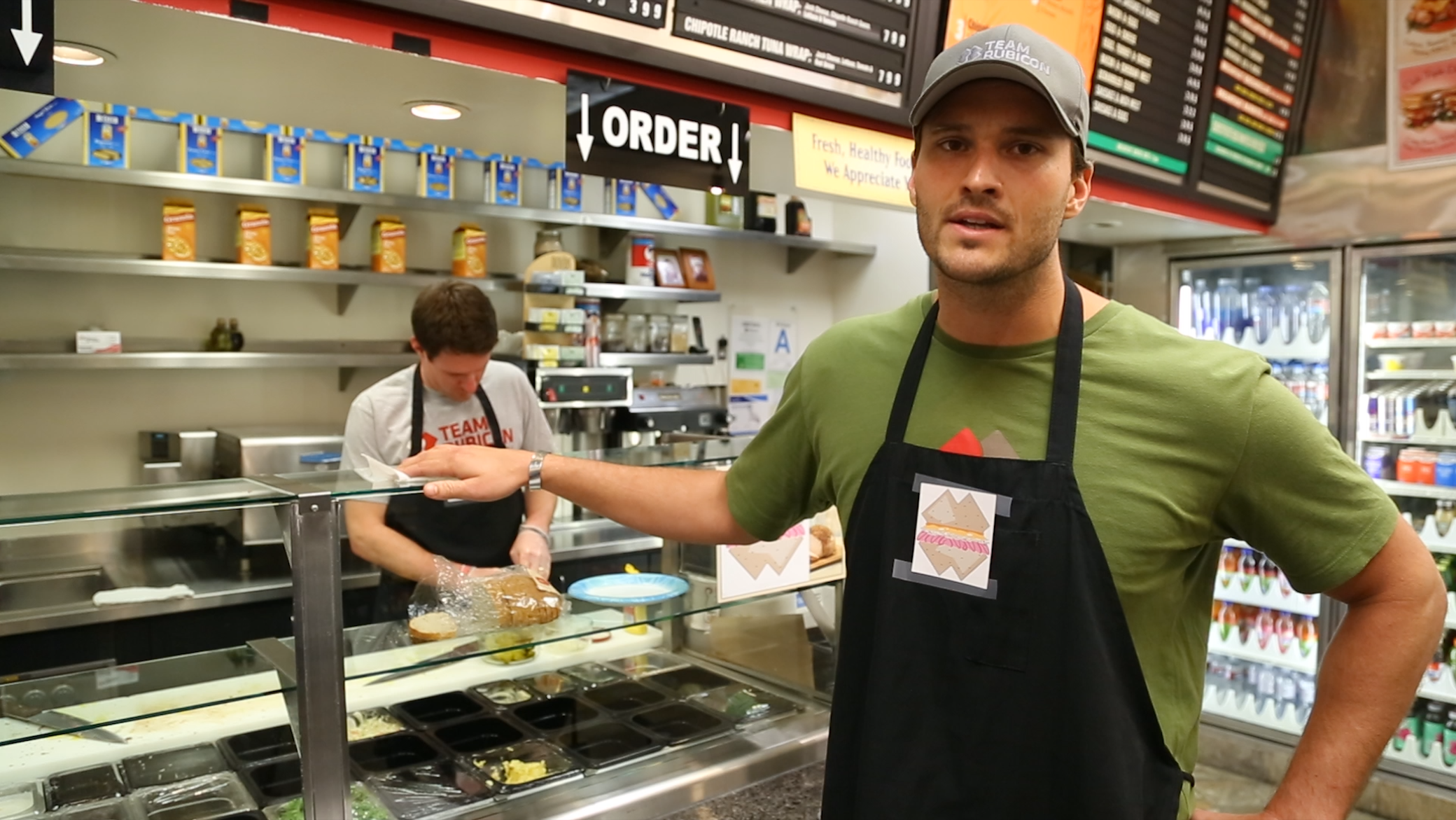 Team Rubicon chief executive Jake Wood at the “Team Reubencon” deli.