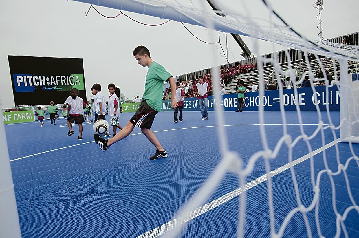 A Soccer Field Is Designed to Multitask and Pump Clean Water to Poor Regions