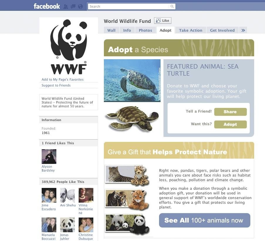 Wildlife Fund Turns to Facebook to Seek Holiday Gifts